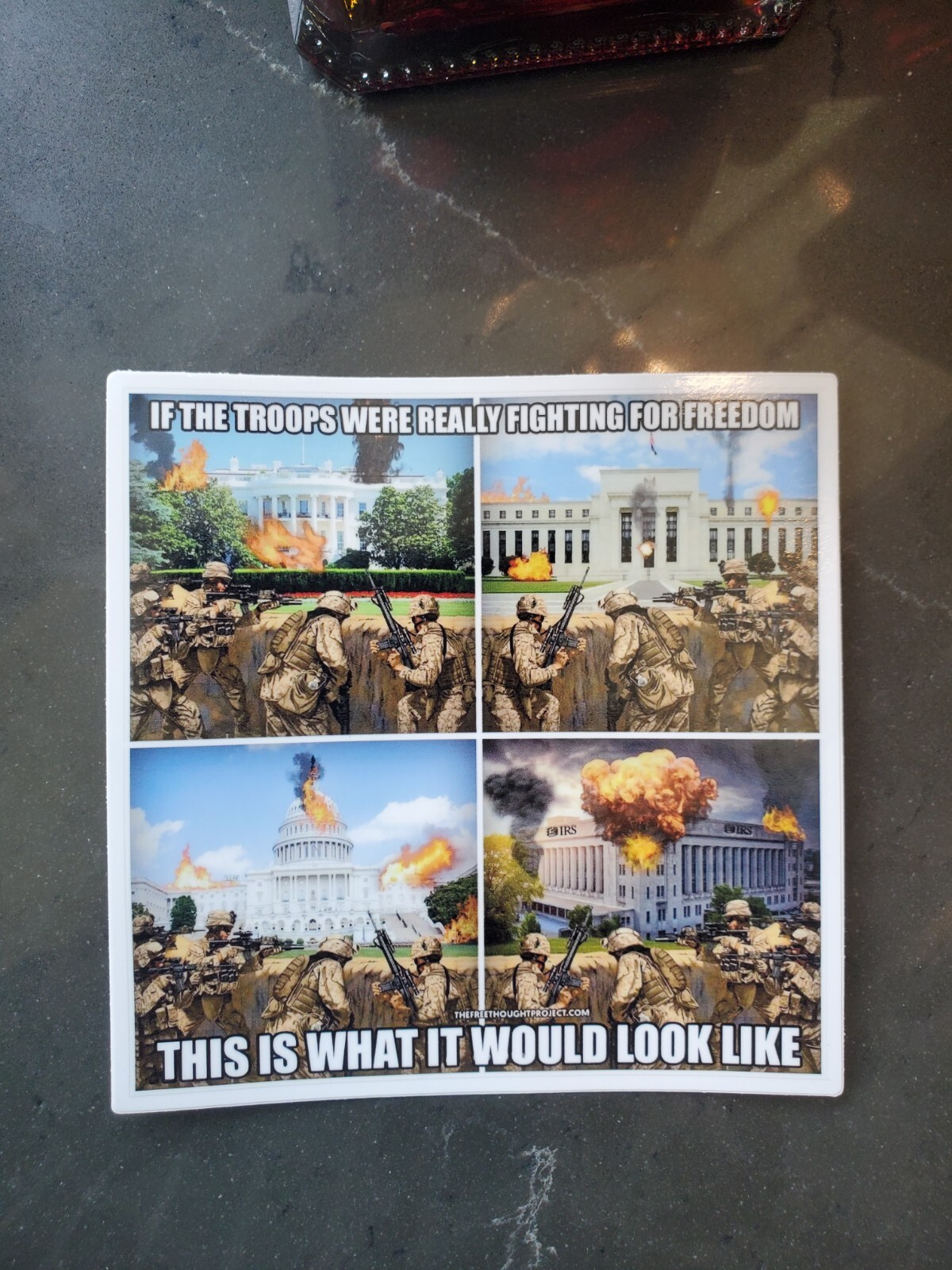 IRS stickers 5×5" HEAVY Duty Weather Proof Vinyl **WORLDWIDE 🌐 SHIPPING**