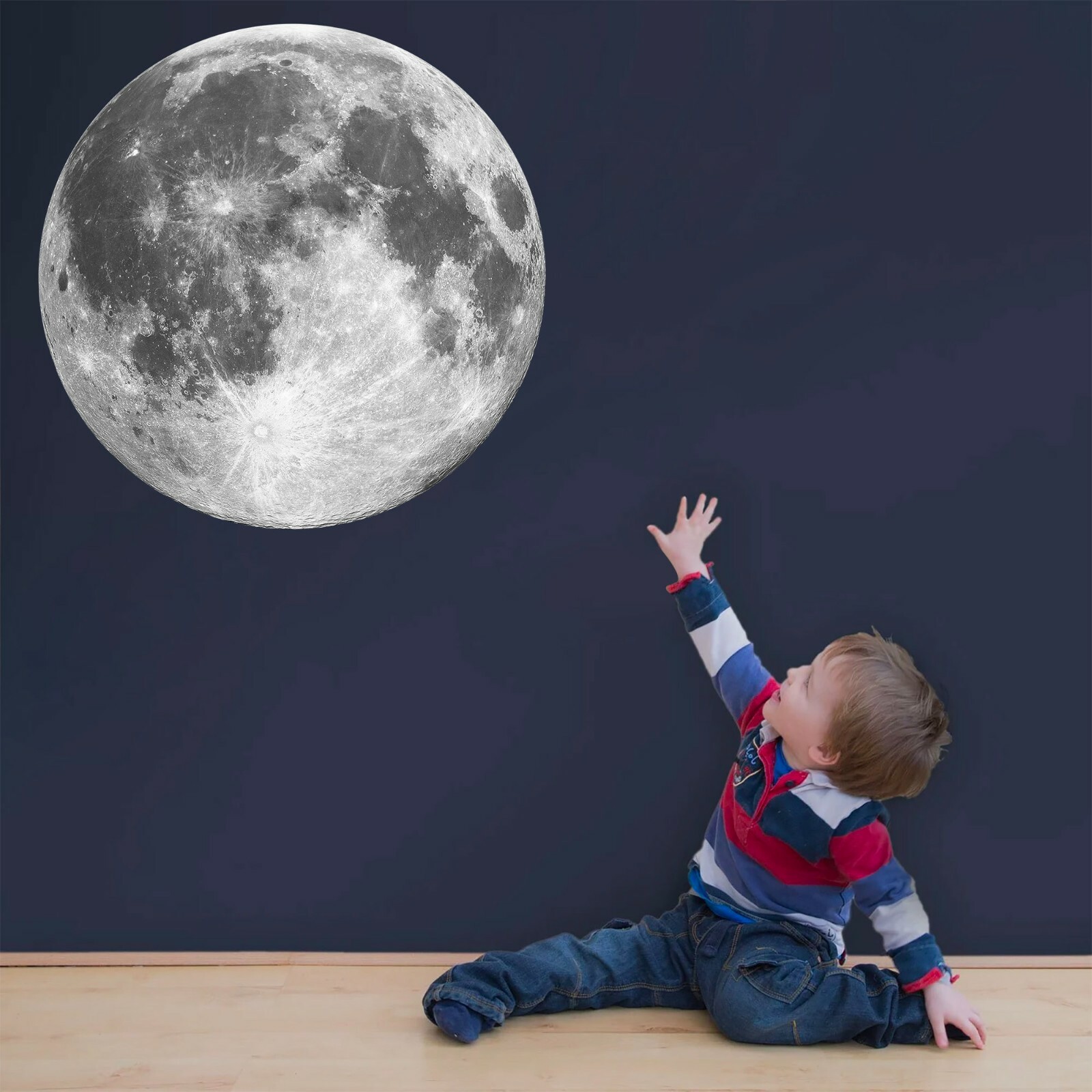 Full moon wall sticker Space stickers moon Remove wall decals Room Decor Gift