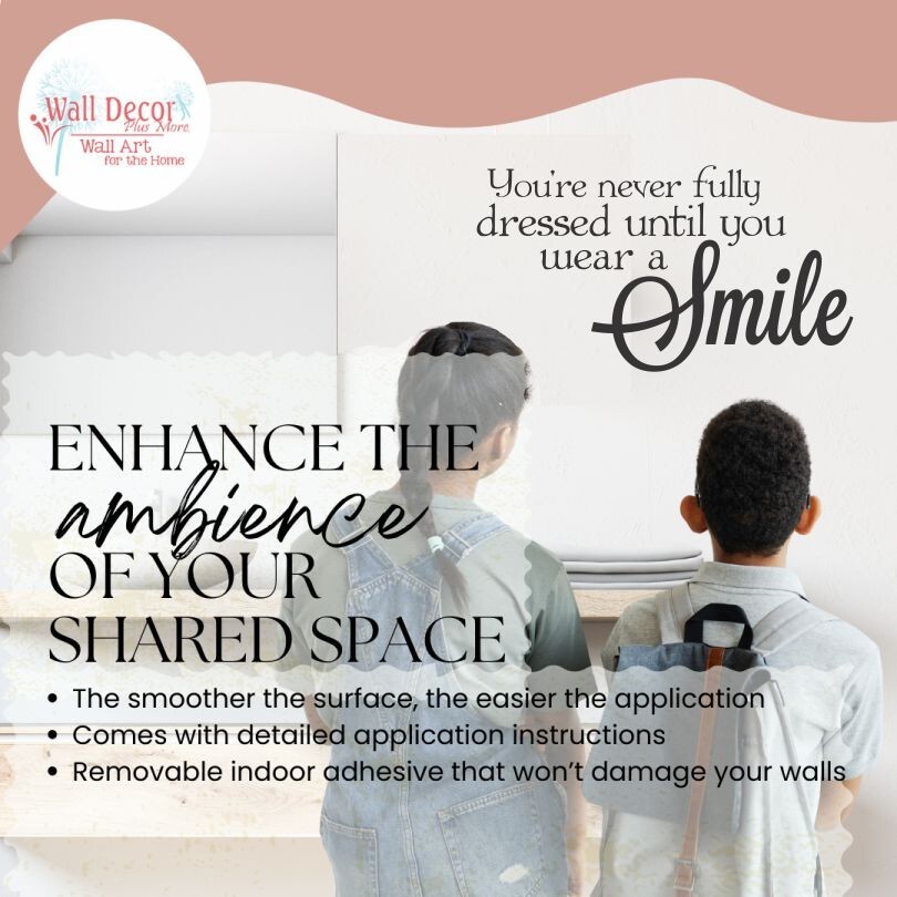 You're Never Fully Dressed Until.. Vinyl Wall Decal Bathroom Quote 23×12.5