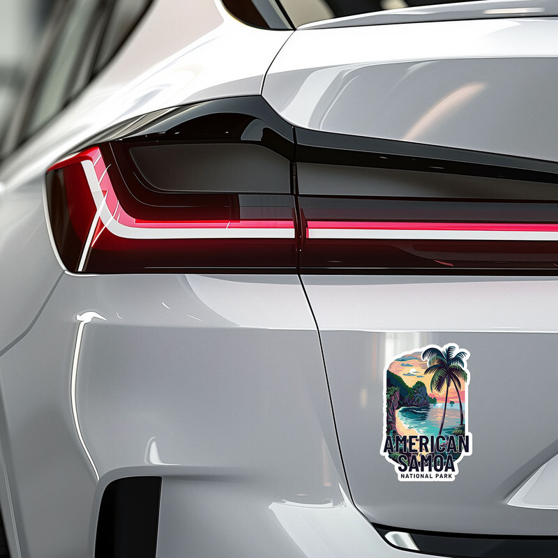 Retro American Samoa National Park Vinyl Decal Car Bumper Sticker