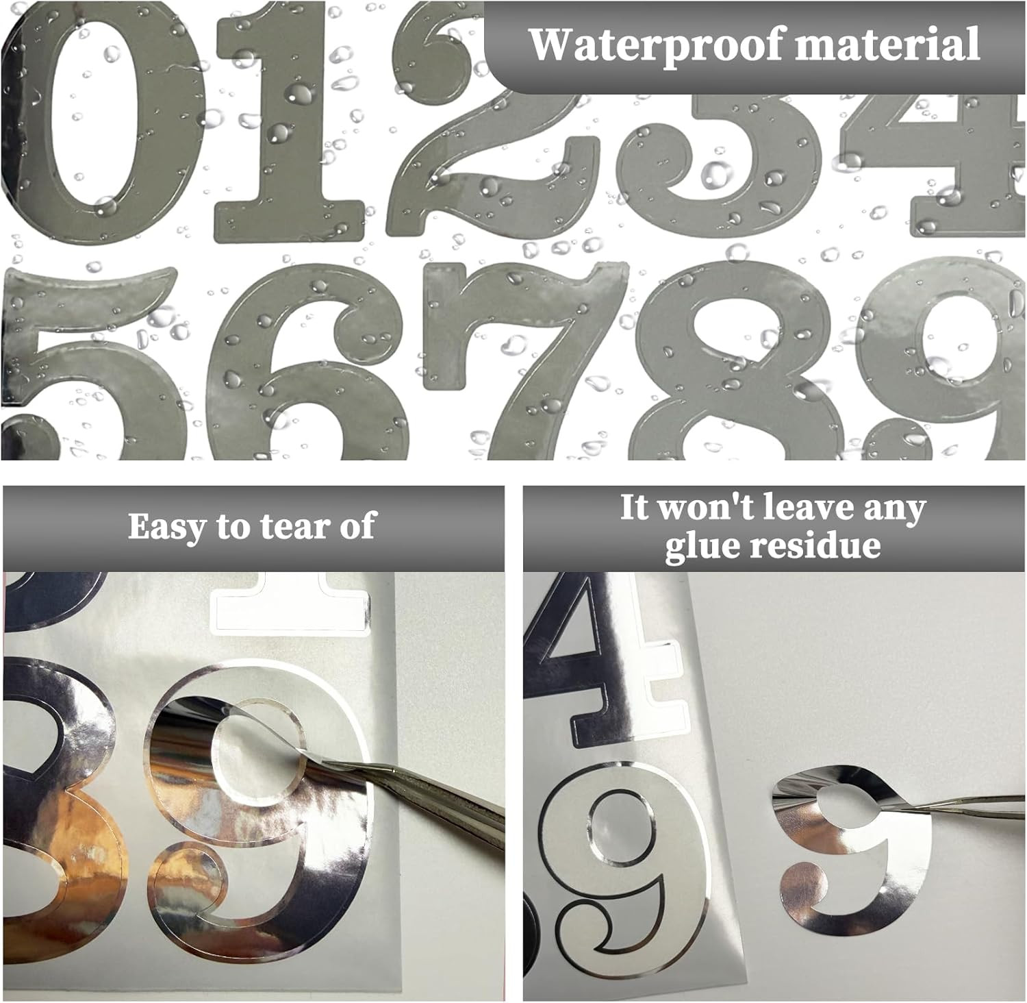 24 Sets 2 Inch 0-9 Self Adhesive Vinyl Number Stickers for File,Lockers,Mailbox,