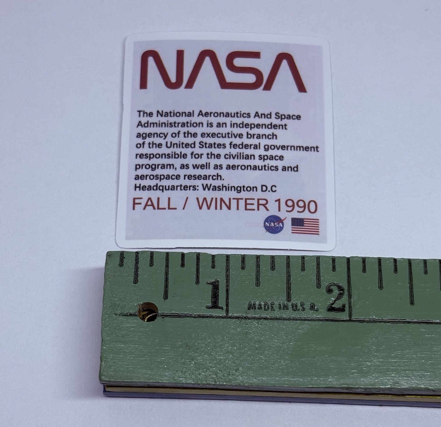 NASA Fall / Winter 1990 Sticker Vinyl Decal Moon Space Art Novelty Decor Tc9