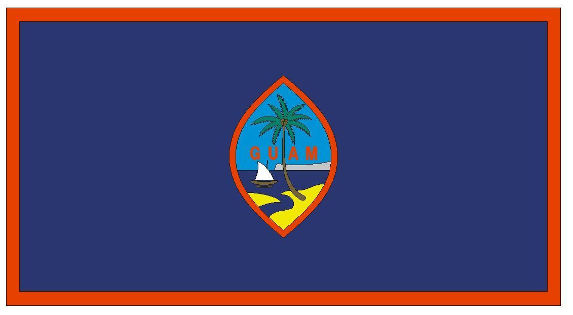 Guam International Flag Sticker Decal F198