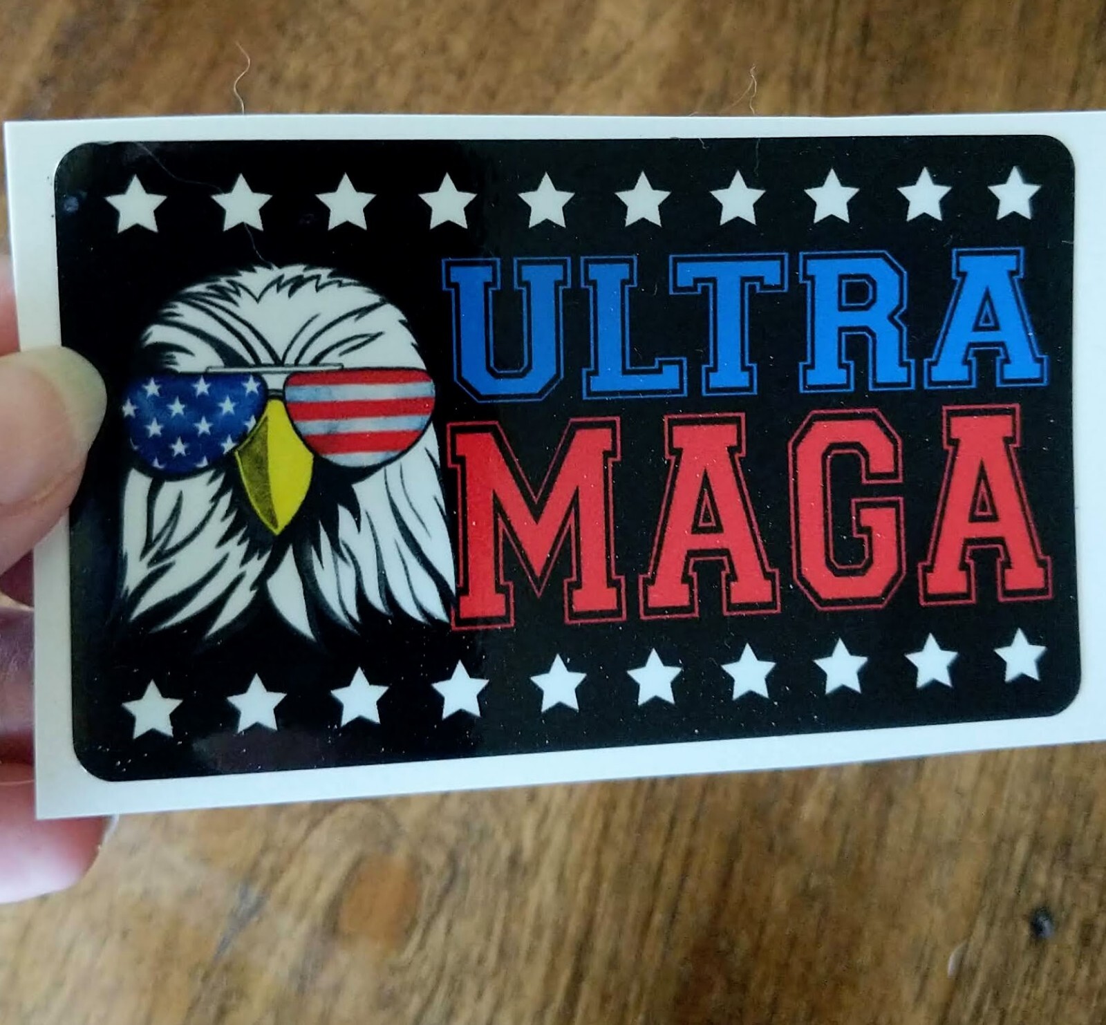 4" Ultra MAGA Decal Vinyl Sticker Eagle USA American Flag Sunglasses FJB Brandon
