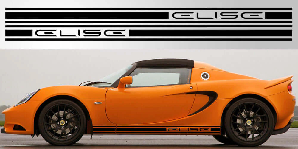 Aftermarket Lotus Elise Triple Stripe Vinyl Decals