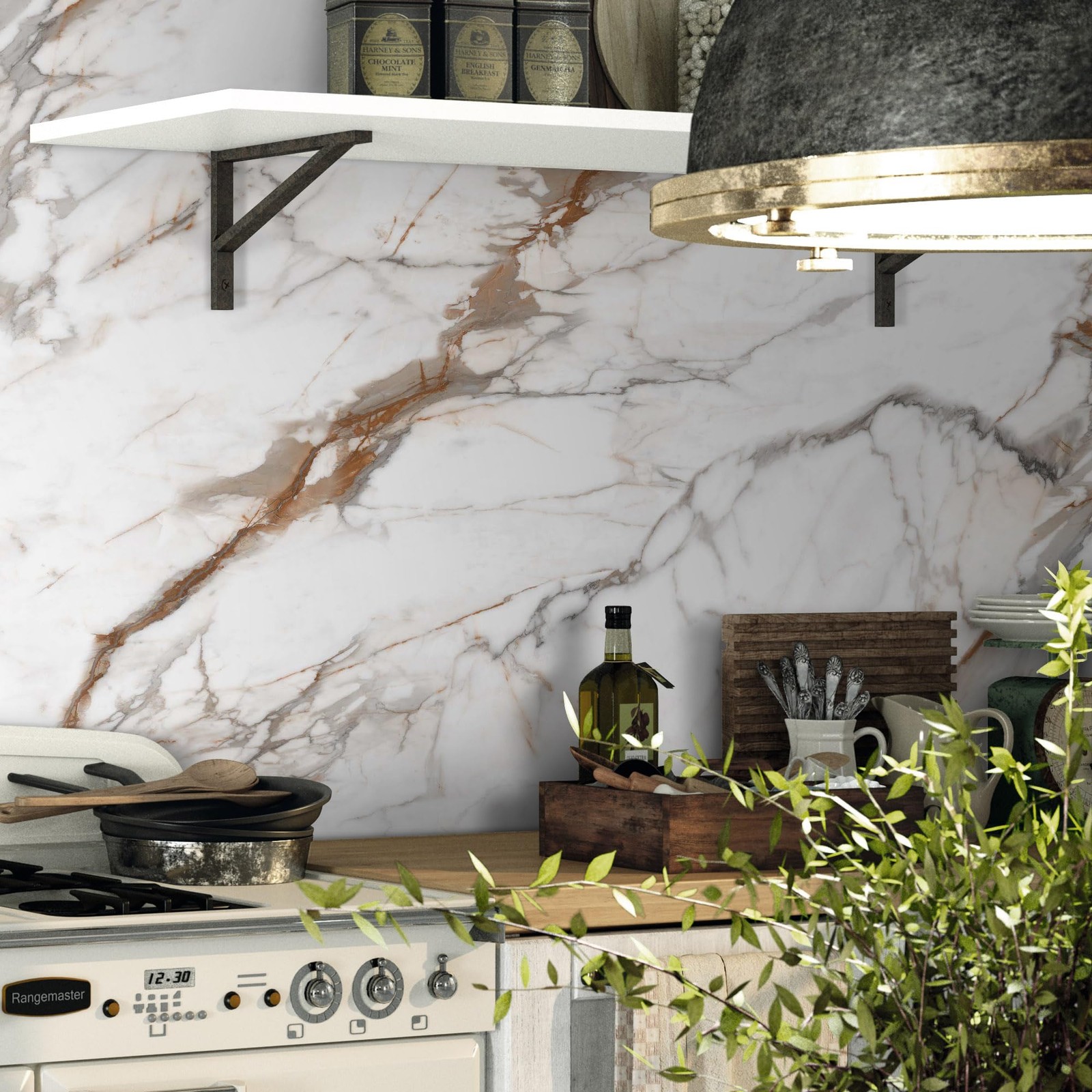 INNO STICKERS Matte Calacatta Gold 47×118 Wall Panel