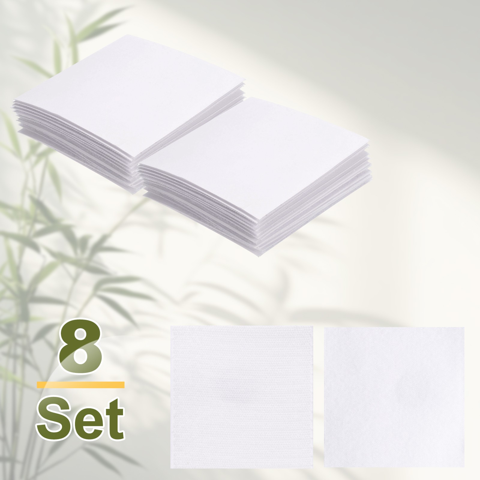 8set Hook and Loop Strips with Adhesive 4.3"x4.3" Hook and Loop Tape White