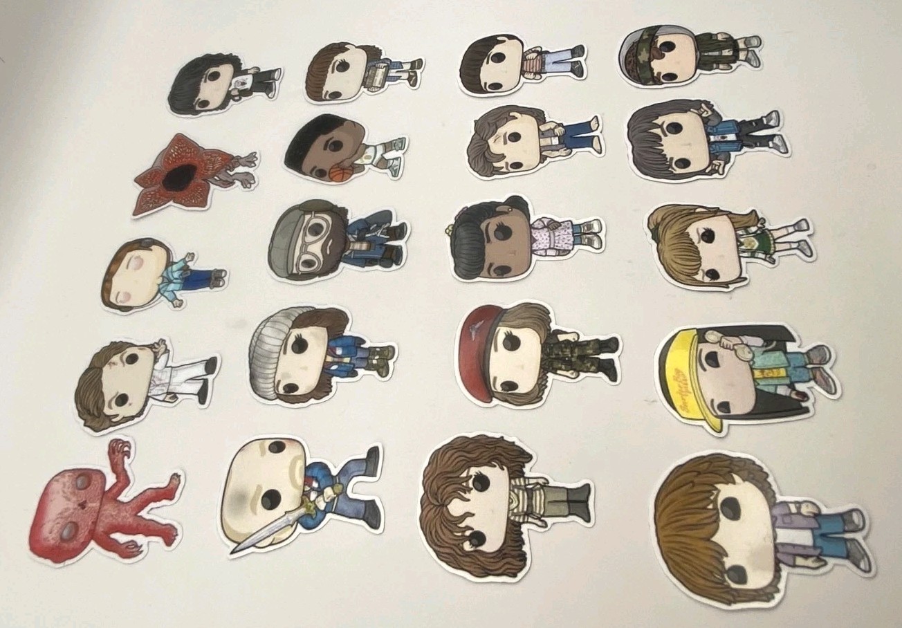 Stranger Things Inspired Waterproof Vinyl Sticker Lot Pack Of 20 Phone Laptop