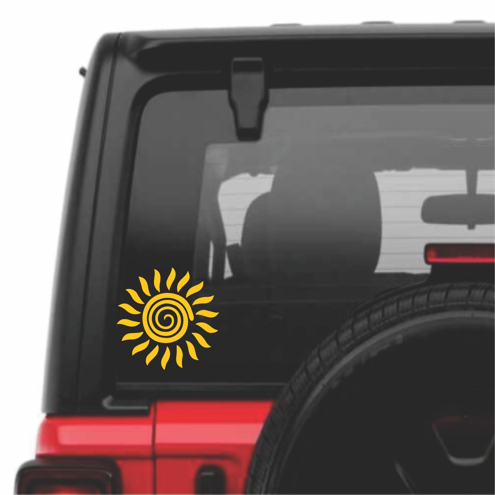 Chase Grace Studio Tribal Sun Vinyl Decal Sticker|Yellow|Cars Trucks SUVs Vans
