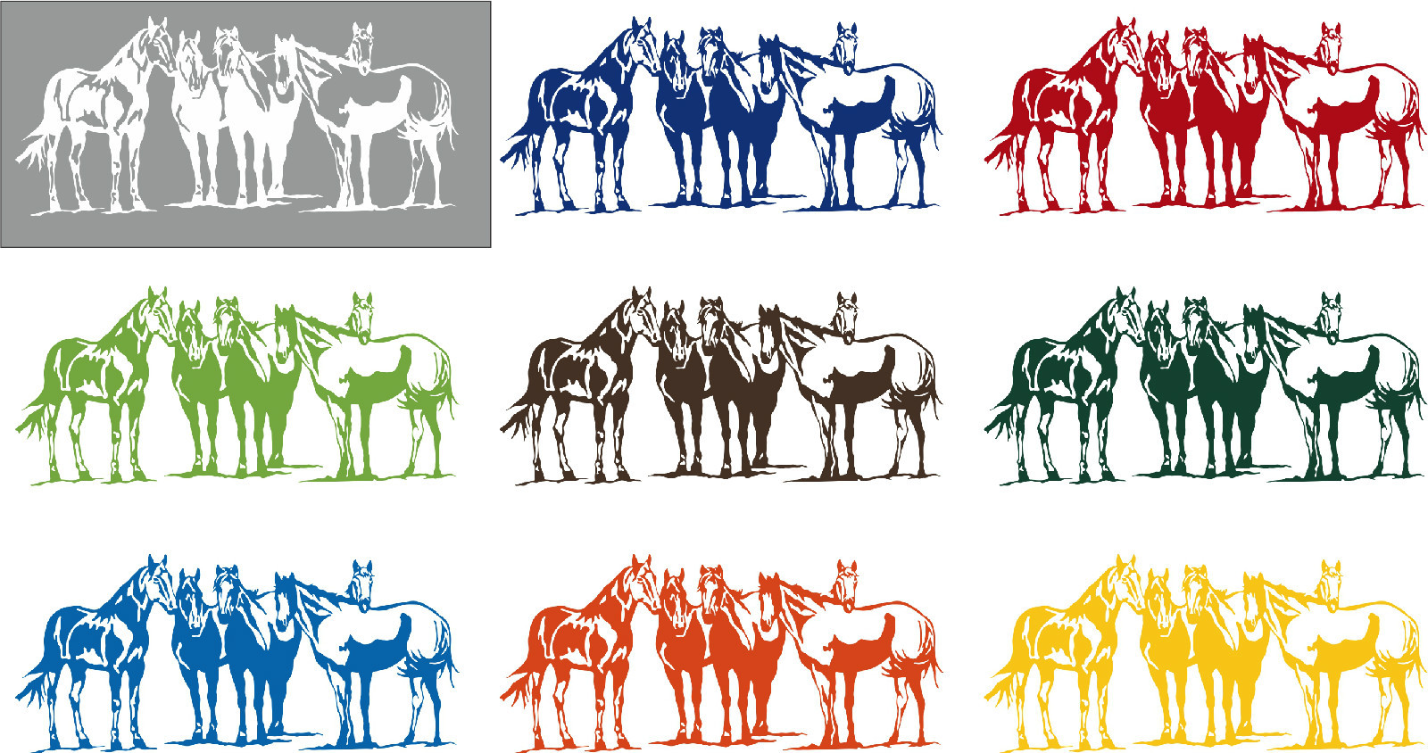 Western Cowboy Equestrian Rodeo Horses Car Truck Window Vinyl Decal Sticker