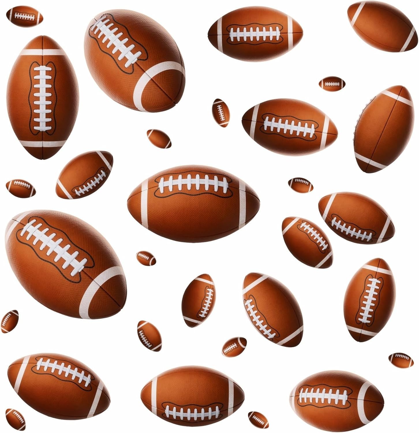 Peel and Stick Football Wall Decals for Kids' Rooms – Removable & Waterproof
