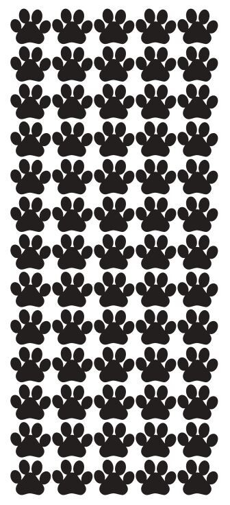 Paw Stickers Sticker Black 3/4" DC15-070
