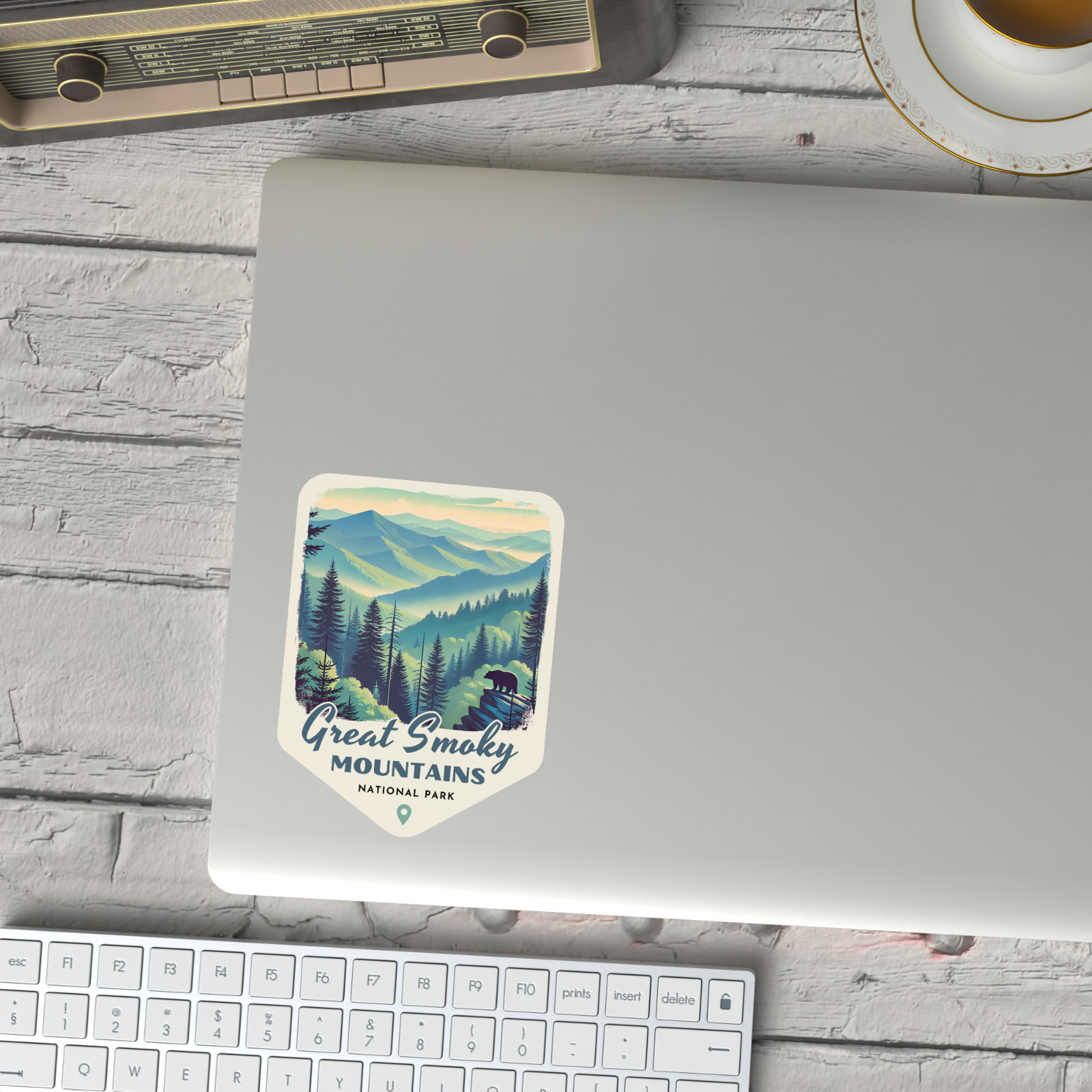 Great Smoky Mountains National Park Sticker Retro Style Waterproof Vinyl Decal