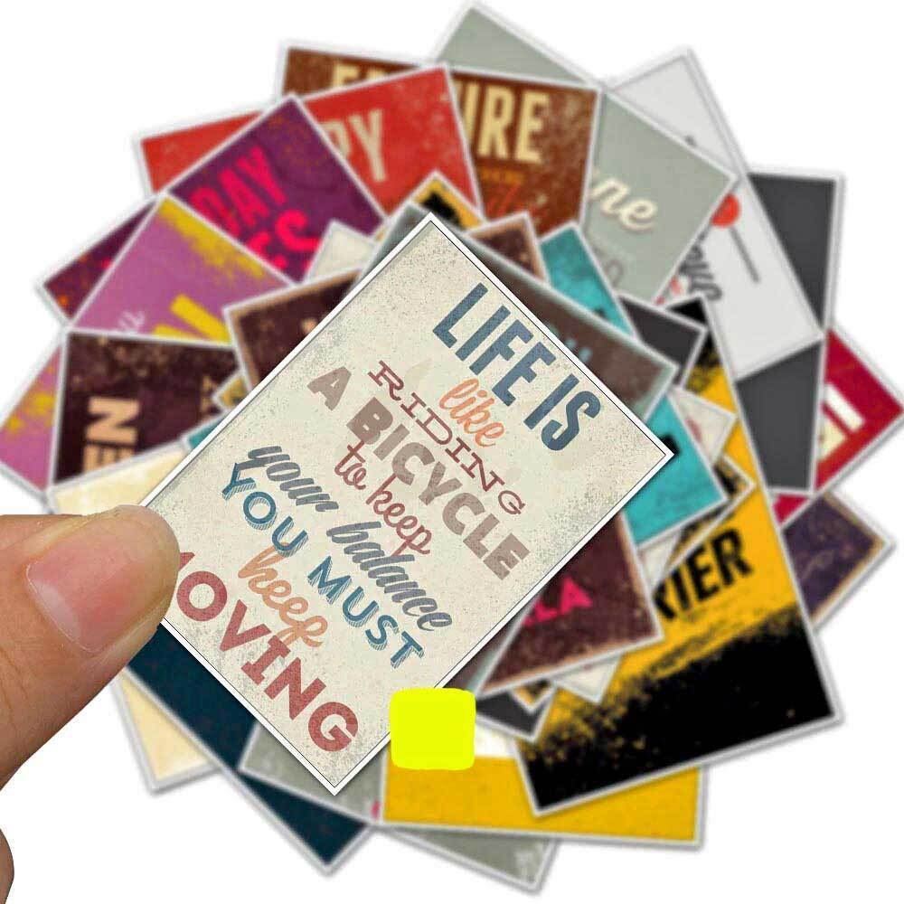 INSPIRATIONAL TYPOGRAPHY Vinyl Stickers [G] MOTIVATIONAL Reminder LAPTOP Decals