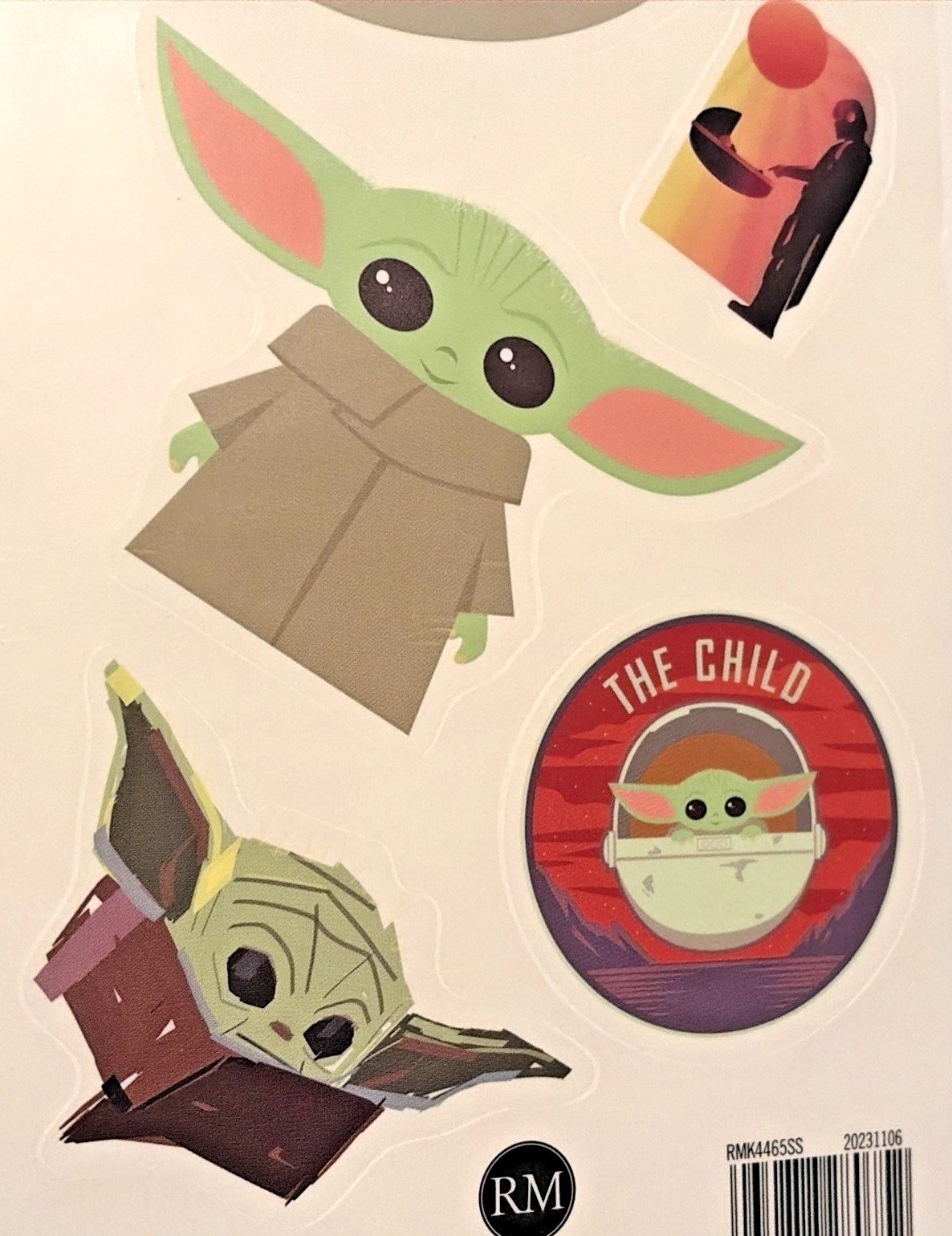 Room Mates Star Wars Wall Decals Mandalorian Baby Yoda The Child Peel and Stick