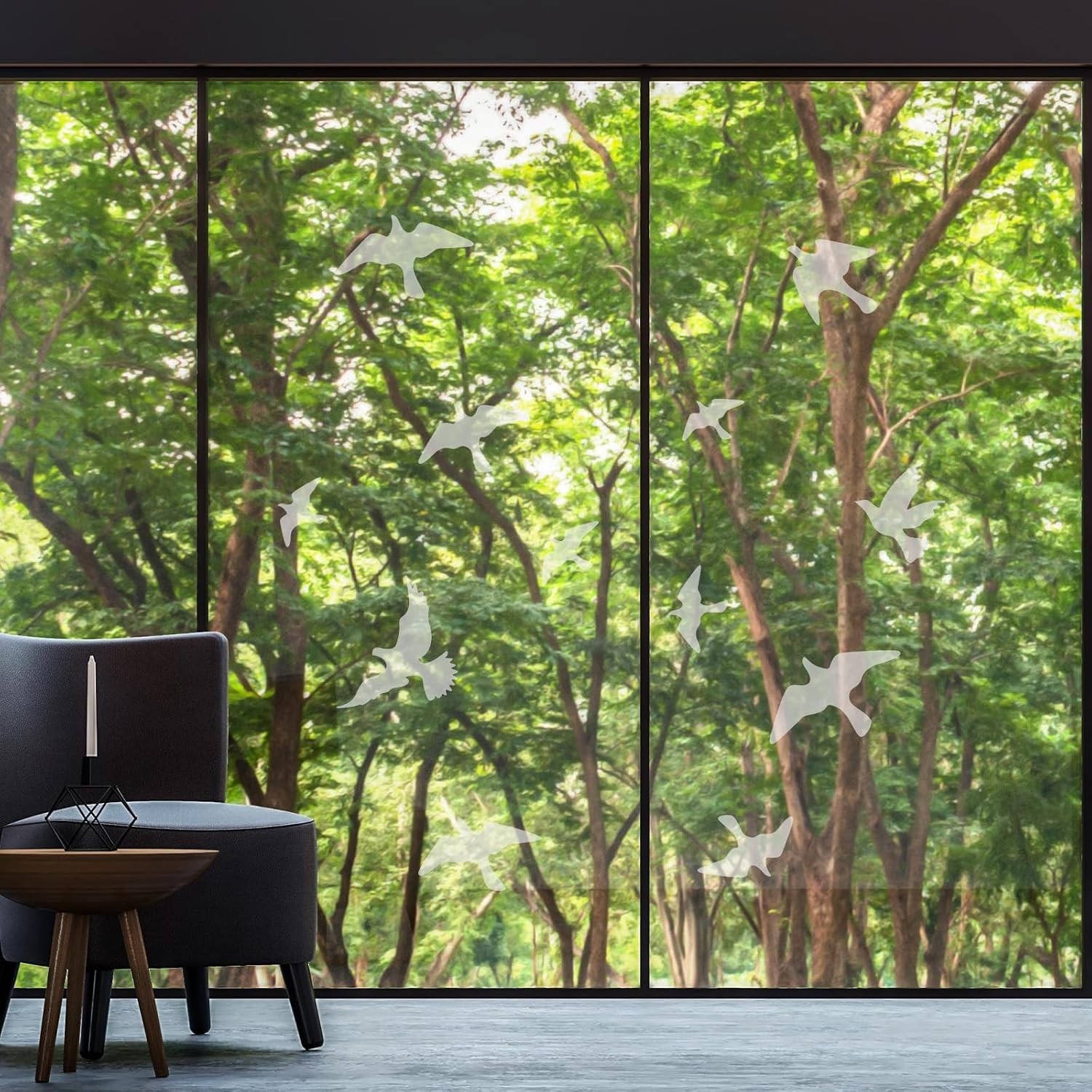 12 Pcs Anti-Collision Window Bird Stickers Glass Door Decals Prevents Strike