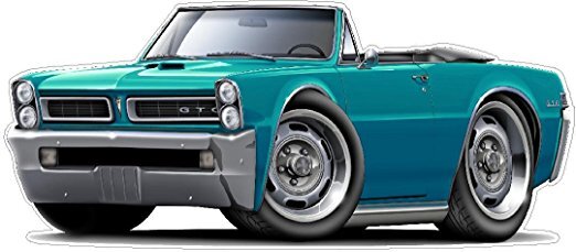 Wall Decal Compatible with 1965 Pontiac GTO 389 Convertible Boys Room Garage