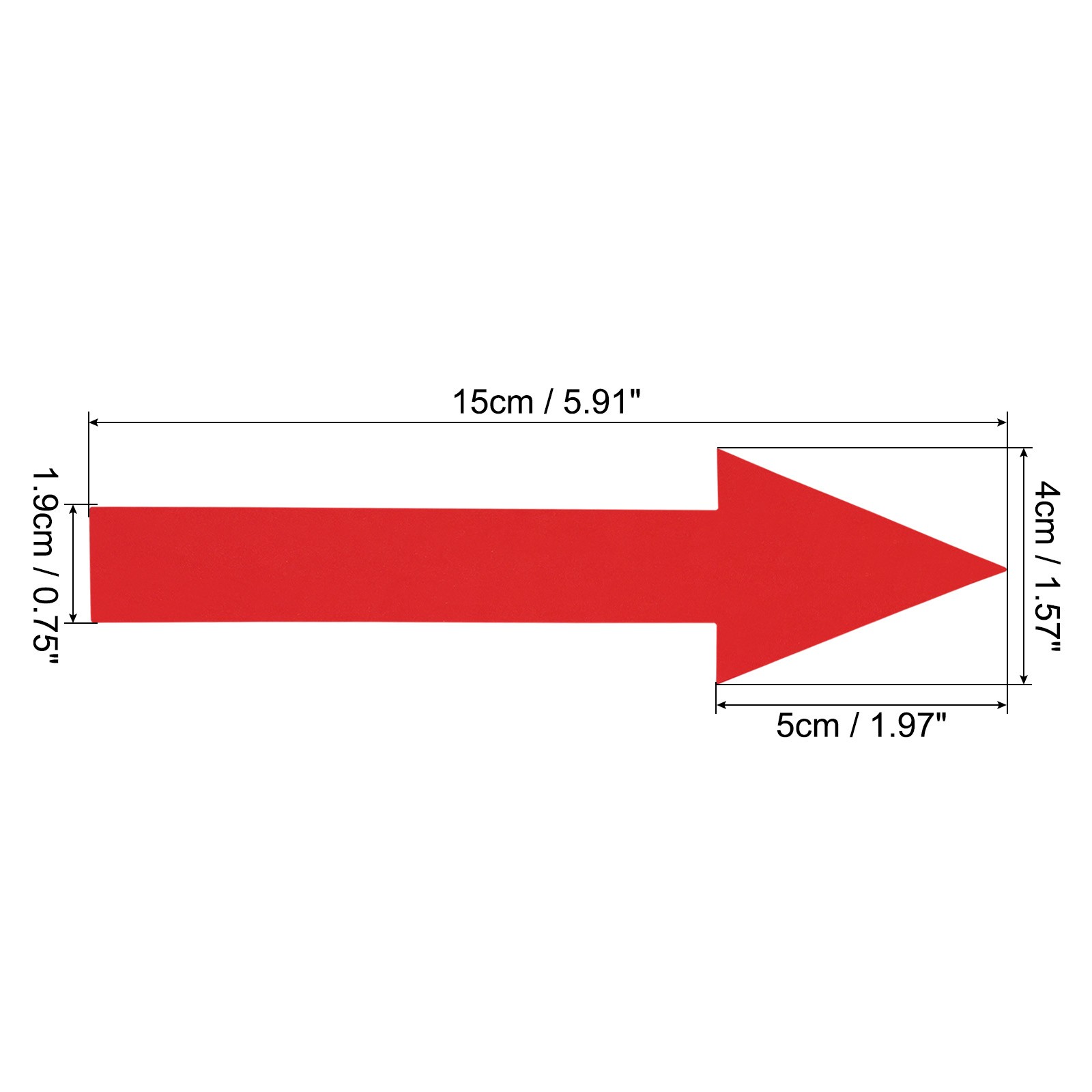 Directional Arrow Sticker 18 Pack Removable Self Adhesive Waterproof Red