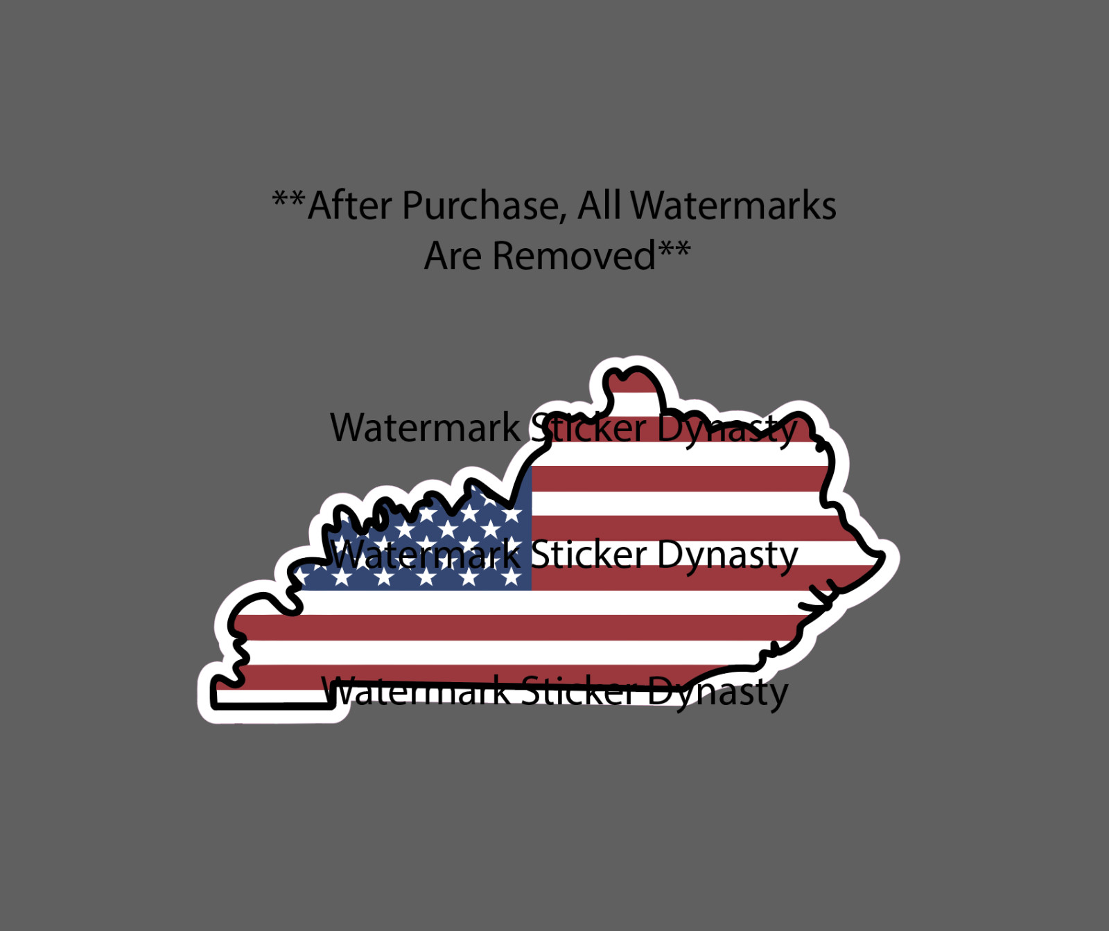 Kentucky Sticker Waterproof Decal USA Flag State America Patriotic Gift NEW