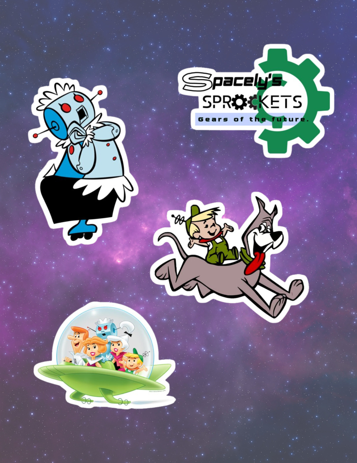 The Jetsons 4pc Retro Cartoon Sticker Pack