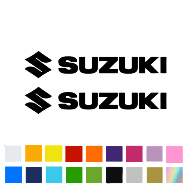 2x Suzuki Sticker Vinyl Decal Motorcycle Helmet Tank Bike GP 600 750 1000 1100