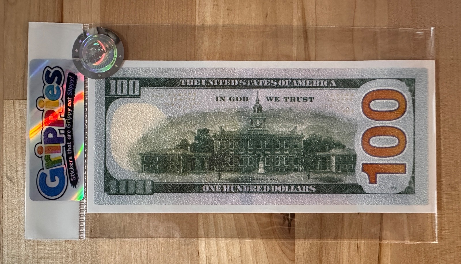 Money Sticker $100 Wall Poster and Floor Decal