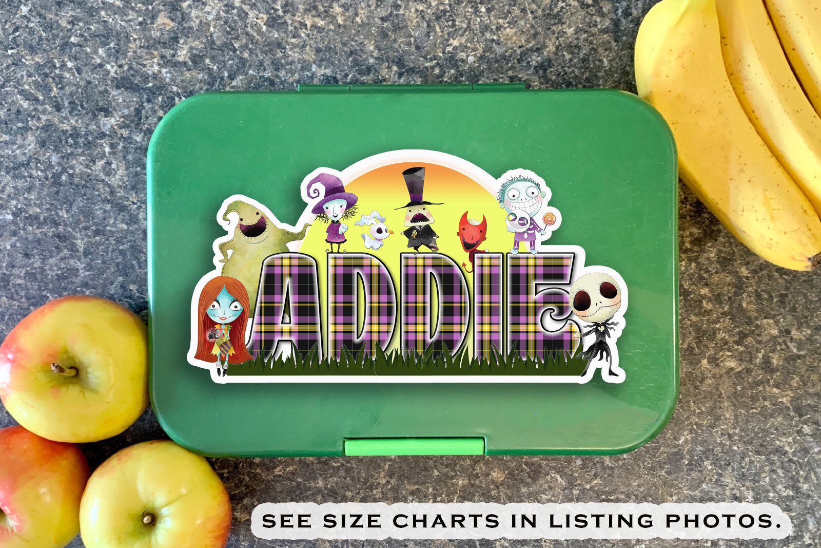 Custom Name Stickers • Waterproof Vinyl • Cool Halloween Theme • Spooky Holiday