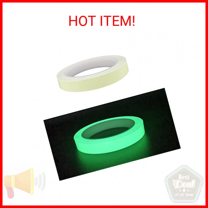 MOJOTORY Glow in the Dark Tape, 33 Feet x 0.5 Inch, Waterproof Glow Tape Glow in