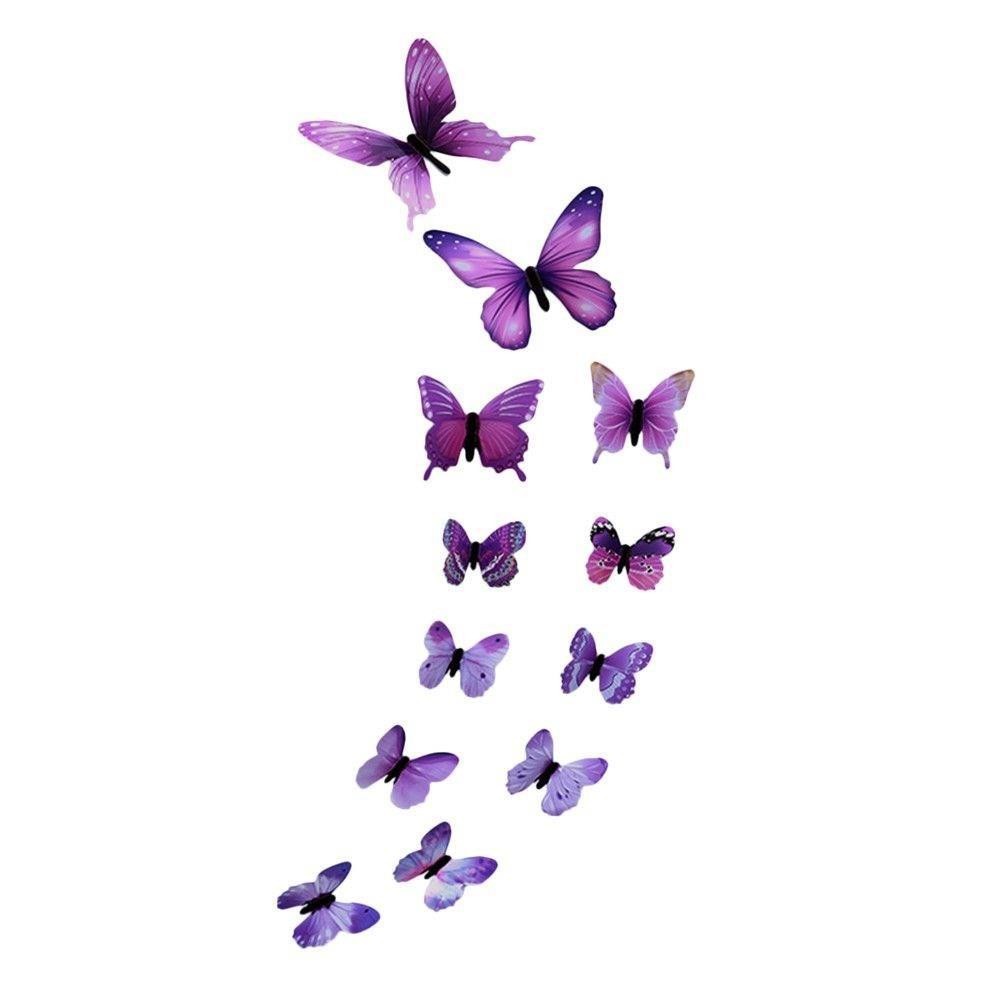 3D Stickers Three-dimensional Luminous Simulation Butterfly Luminous Sticker/PVC