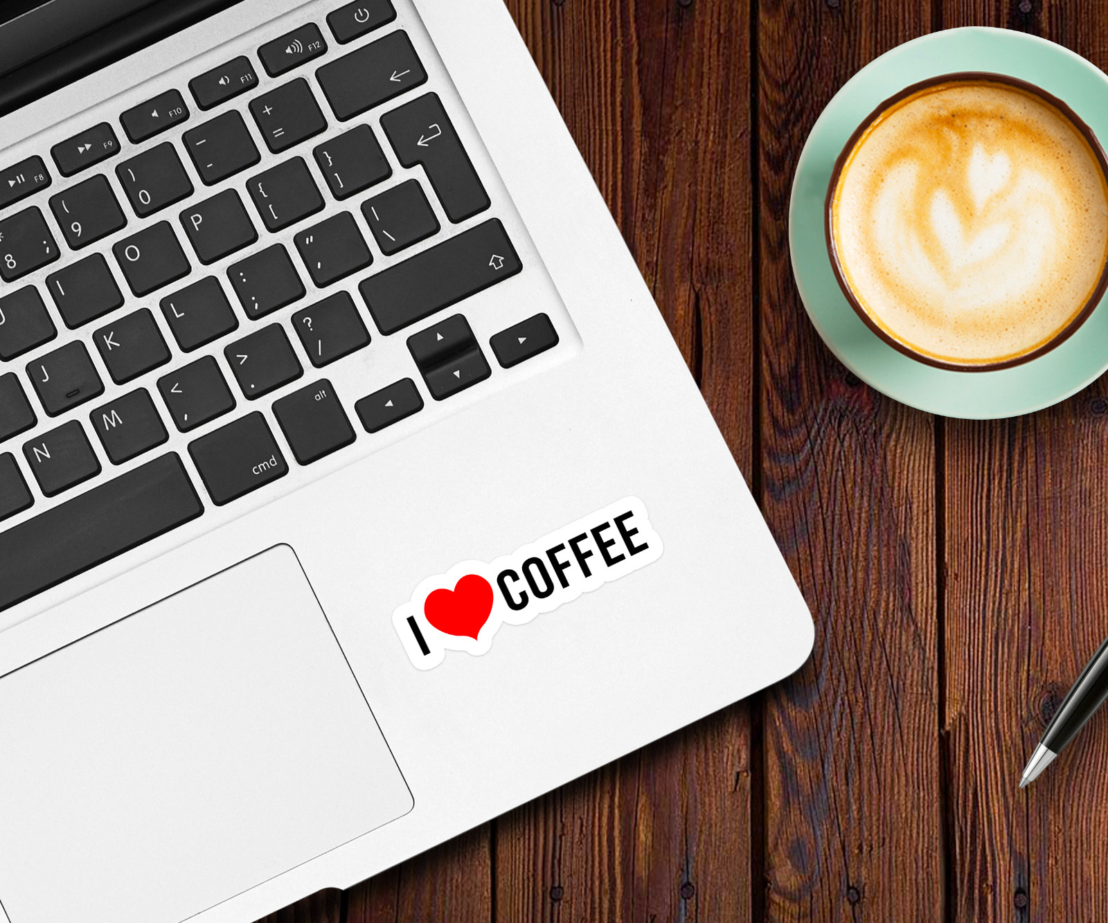 I Love Coffee Vinyl Sticker – Cute Caffeine Lover Decal