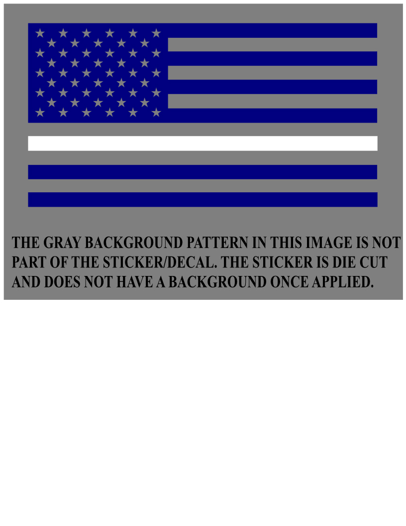 THIN WHITE LINE AMERICAN FLAG EMT/EMS Vinyl Decal/Sticker BLUE/WHITE