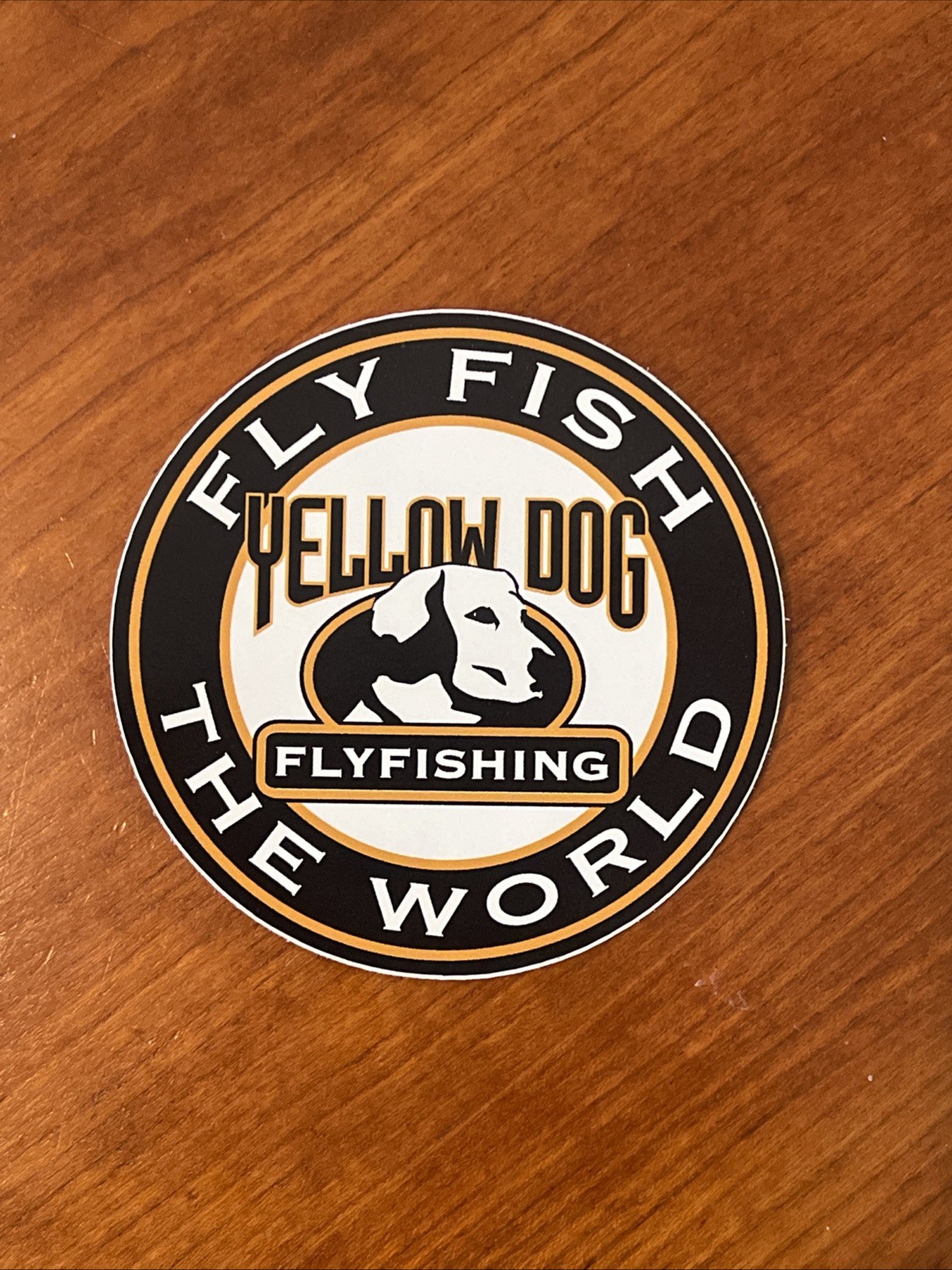 Original Yellow Dog Fly Fish The World Sticker Decal 3” FLYFISHING