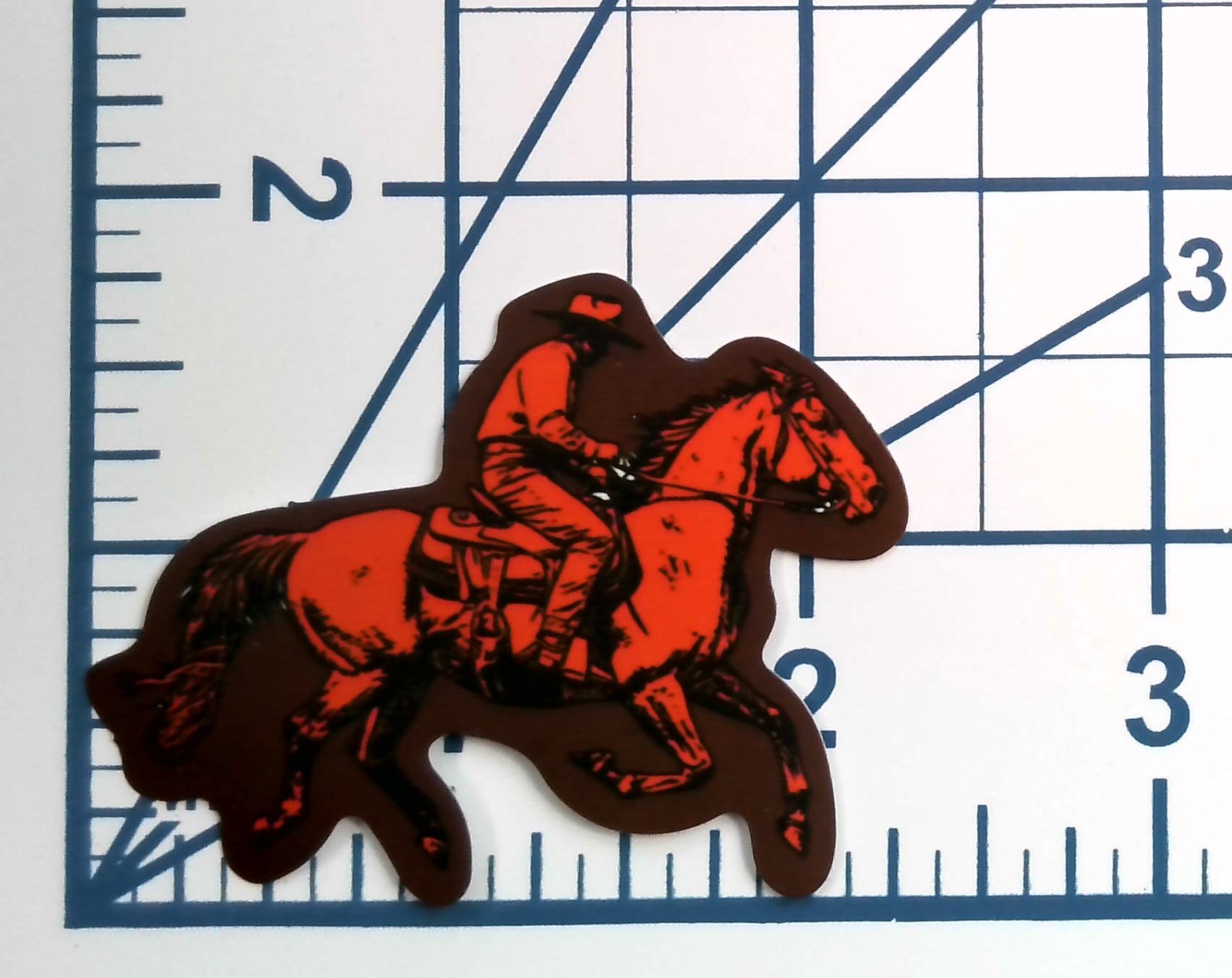 Vintage Cowboy Vinyl Sticker Western Horse Rider Decal Retro Americana Art