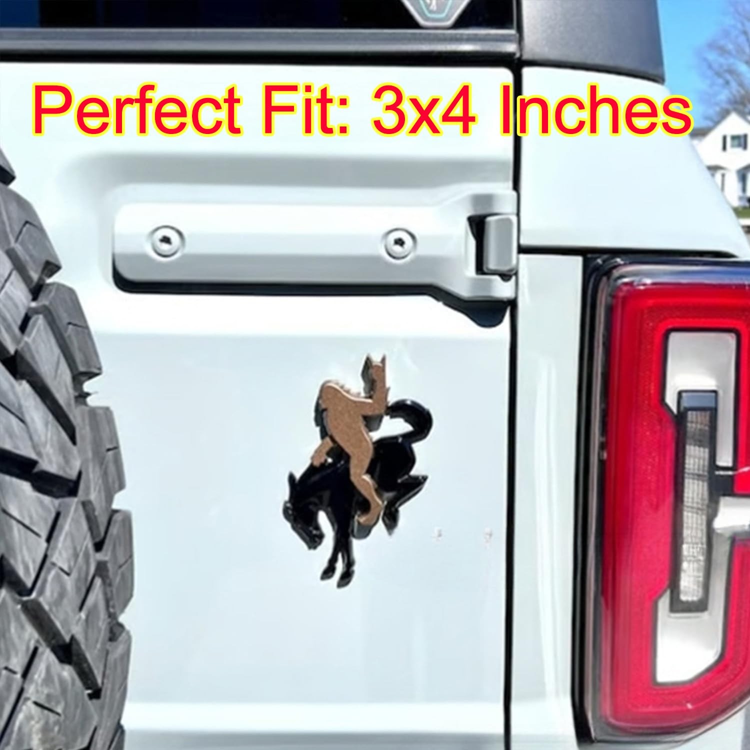 Add-A-Sasquatch Emblem for Bronco – 3" x 4" Overlay Decal – Easy Install, Ind…