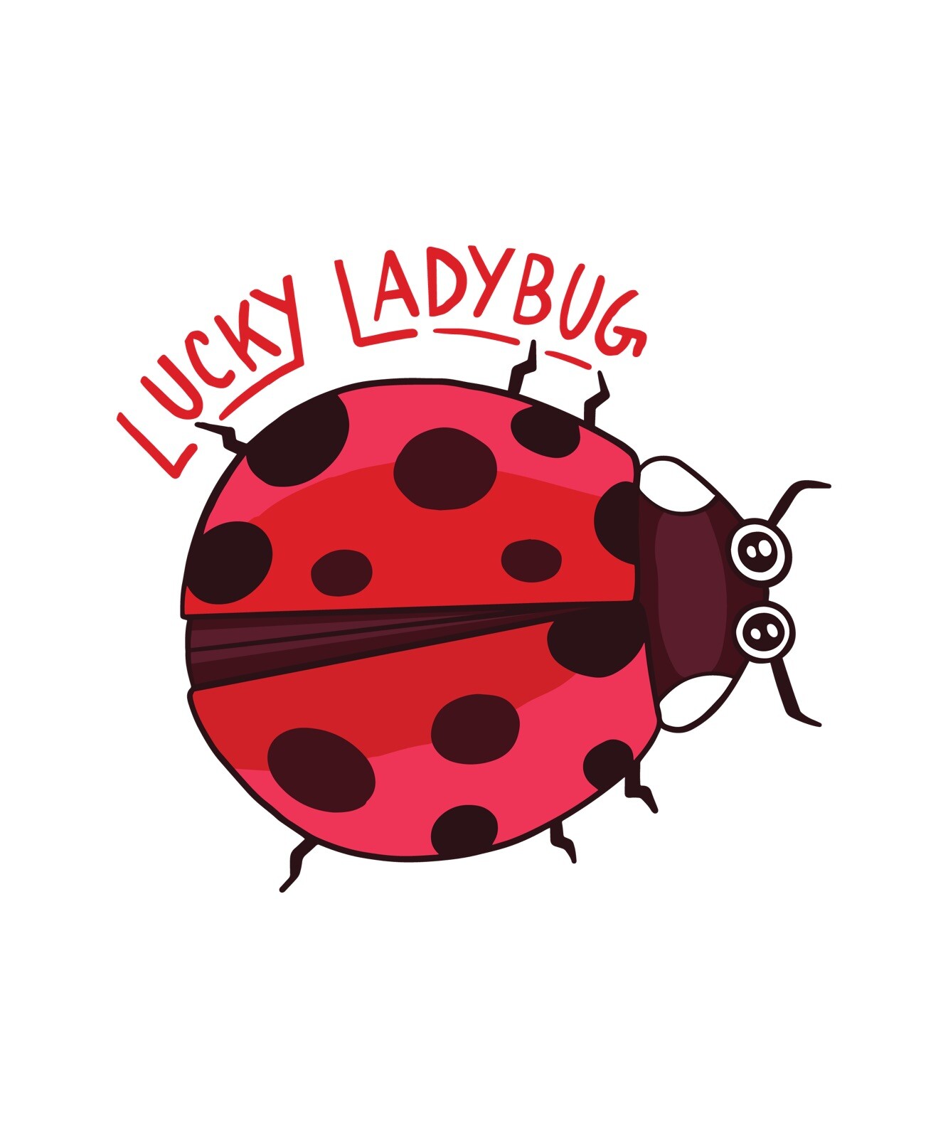 3” Cute Lucky Ladybug Sticker Polka Dot Red Black Wish Spring Summer Bug Life