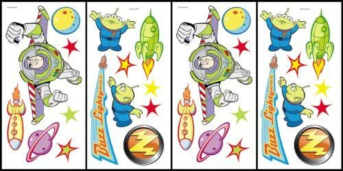 Toy Story Buzz Lightyear Self Stick Wall Decals 4 Sheets Room Decor Disney Home