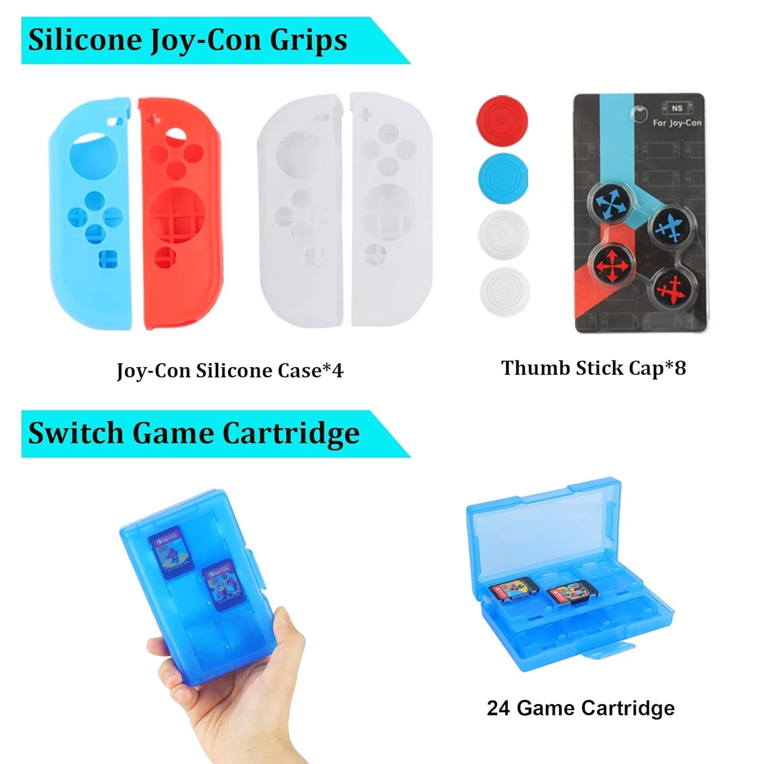 23 In 1 Nintendo Switch Oled Accessories Kit Complete Set With Case Charger W…