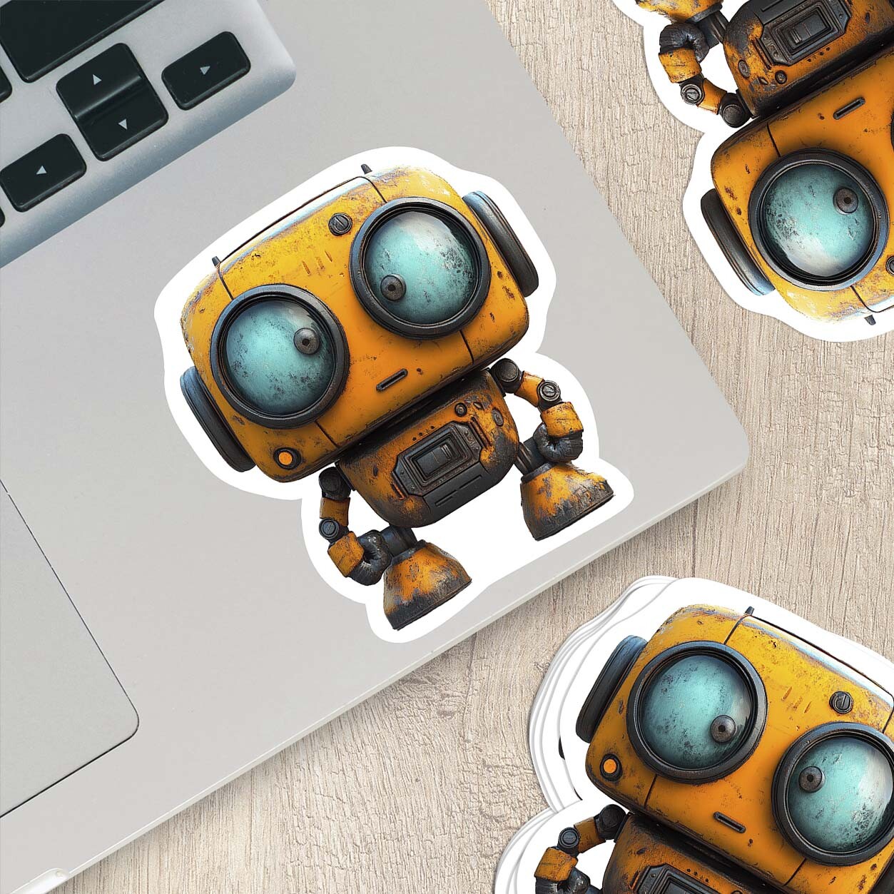 Cute Cartoon Robot Sticker – Durable Weatherproof Vinyl for All Surfaces