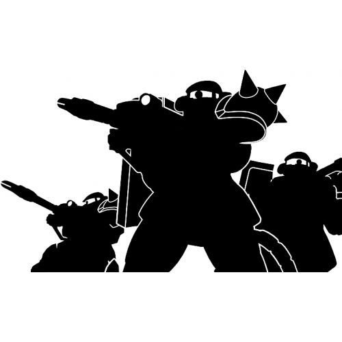 Gundam MS-06 Zaku II Decal Sticker for Car Window SUV Wall Decor Laptop Macbook