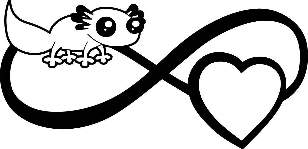 5" Axolotl Decal Sticker Car Window Wall Graphic Pet Fish Lizard Love Decor Home