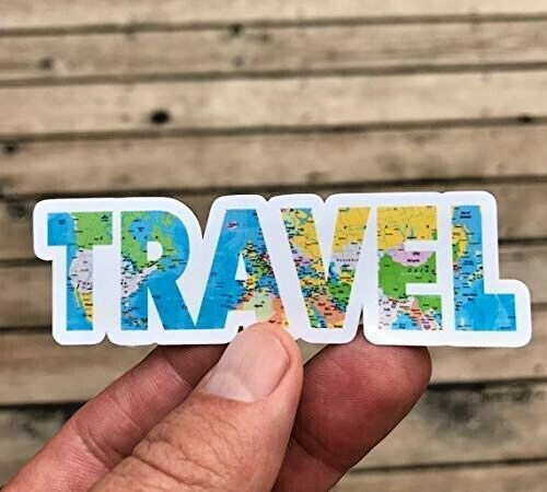 Travel Map Sticker Laptop Vinyl Decal Water Bottle Phone Sticker