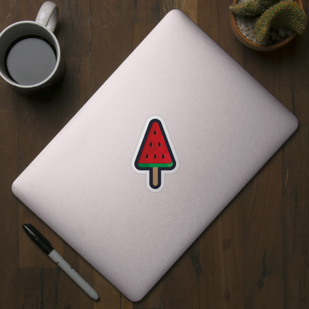 Cute Melon Watermelon Popsicle Ice Cream Vinyl Decal Decor Laptop Fruit Sticker