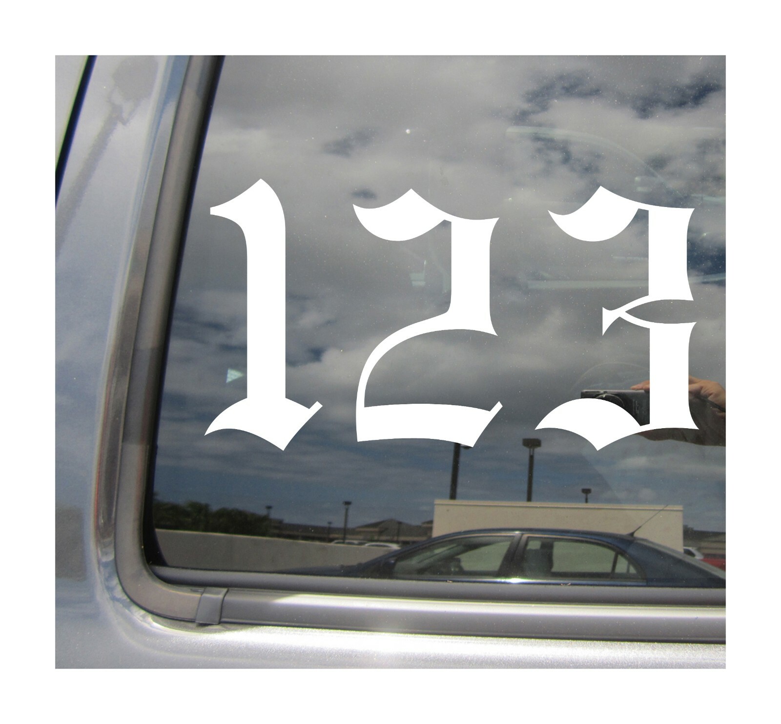 3 inch Old English Area Code Numbers – OG Hood – Car Vinyl Decal Sticker 10117