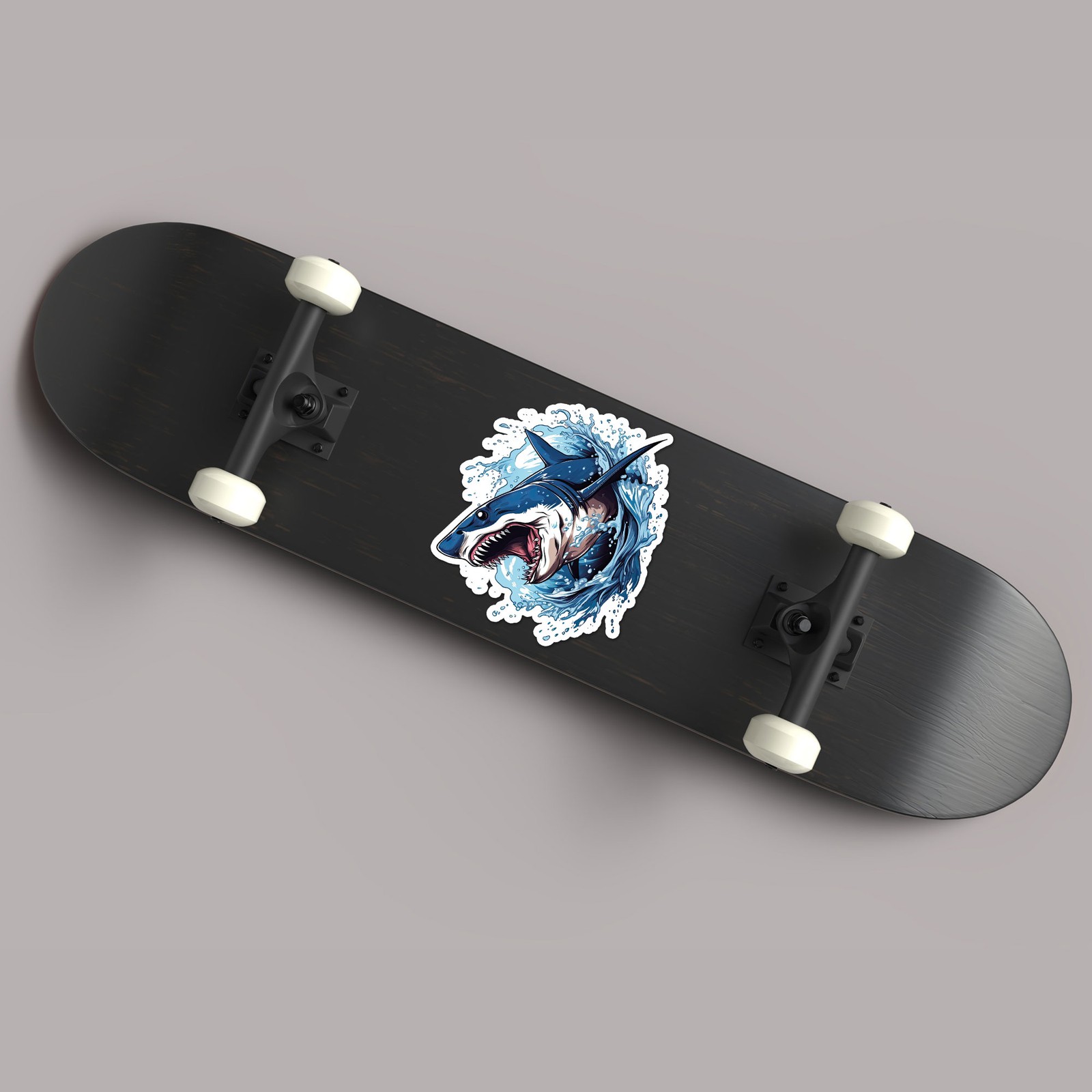Shark Wave Bite – Vinyl Decal Sticker – Car Window Laptop – ebn9507
