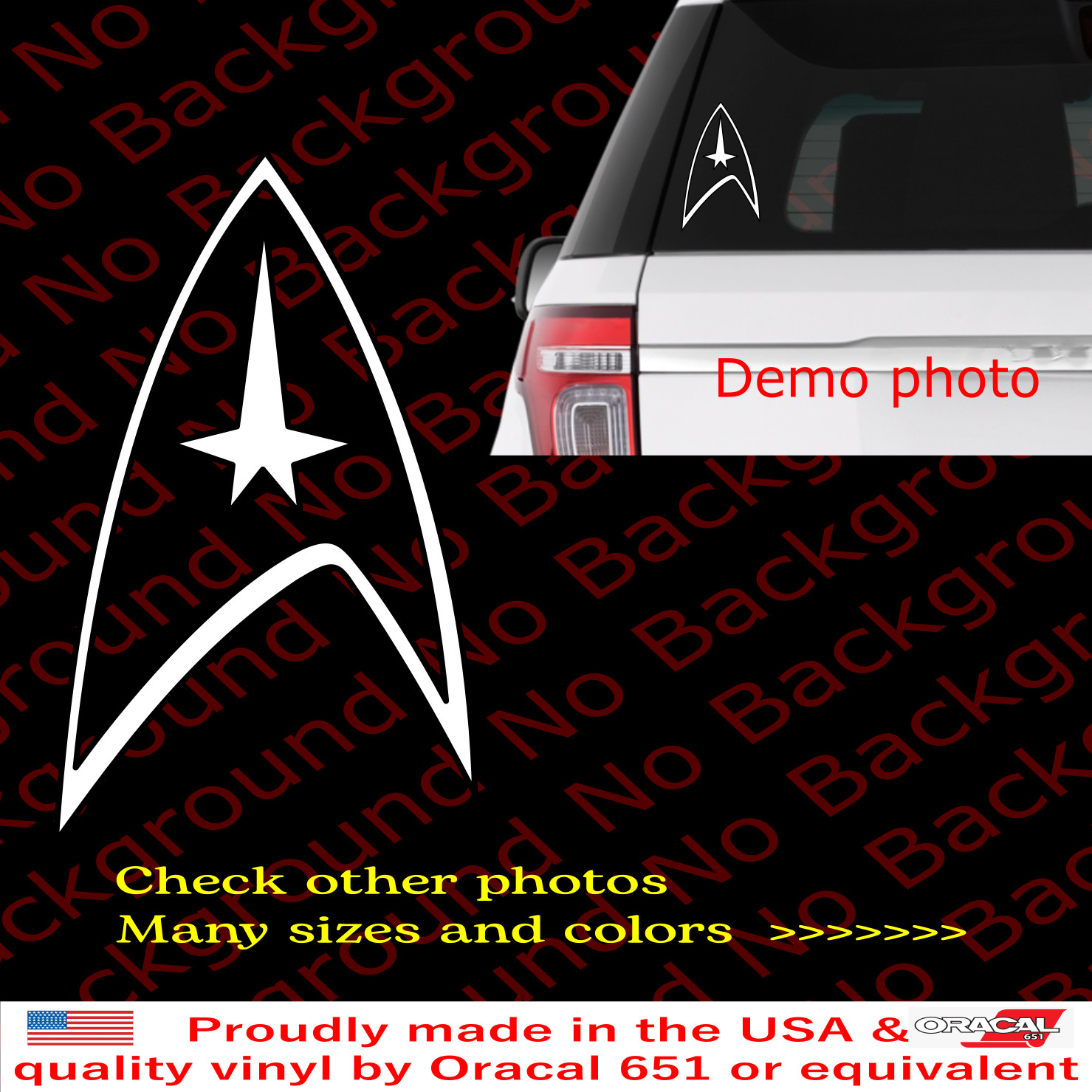 Star Trek Vinyl Decal Original Series Command Insignia | Die Cut Sticker FY122
