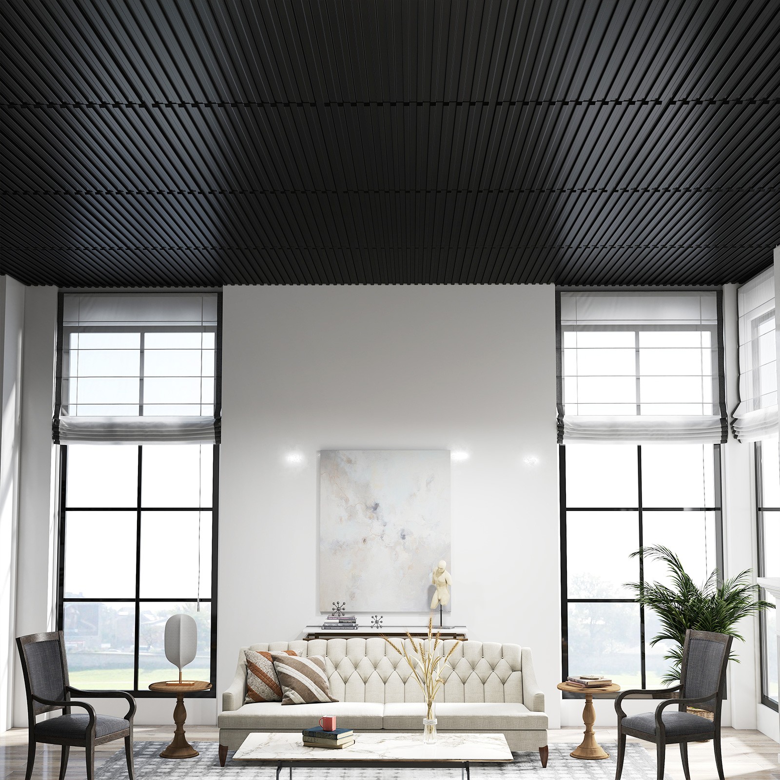 24-Pack PVC Slat Wall Panels, 3D Fluted Panels for Interior Wall Decoration