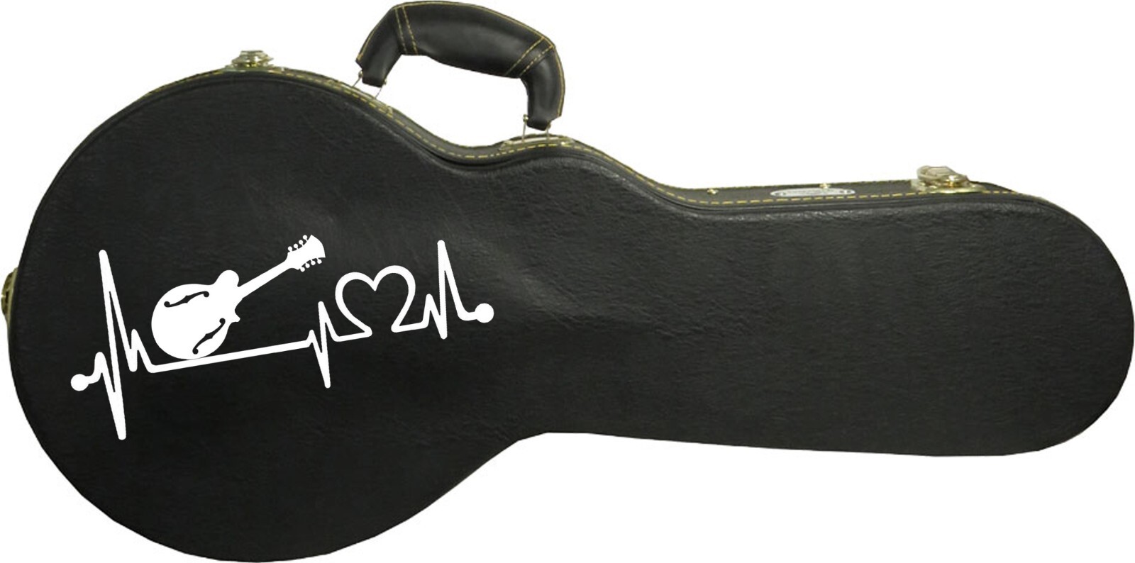 Mandolin Decal Heartbeat Lifeline Sticker Bluegrass Music Mandolin Decal BG2097