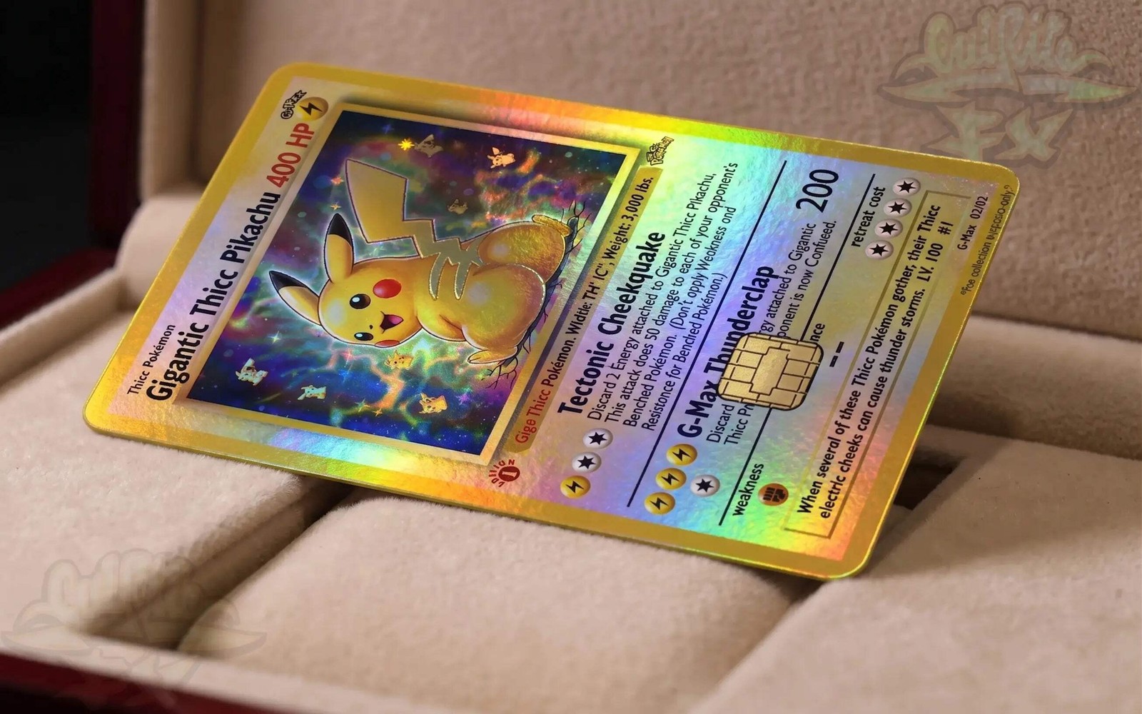 Gigantic Electric Mouse Meme Credit Card Skin – Funny Parody Card Cover