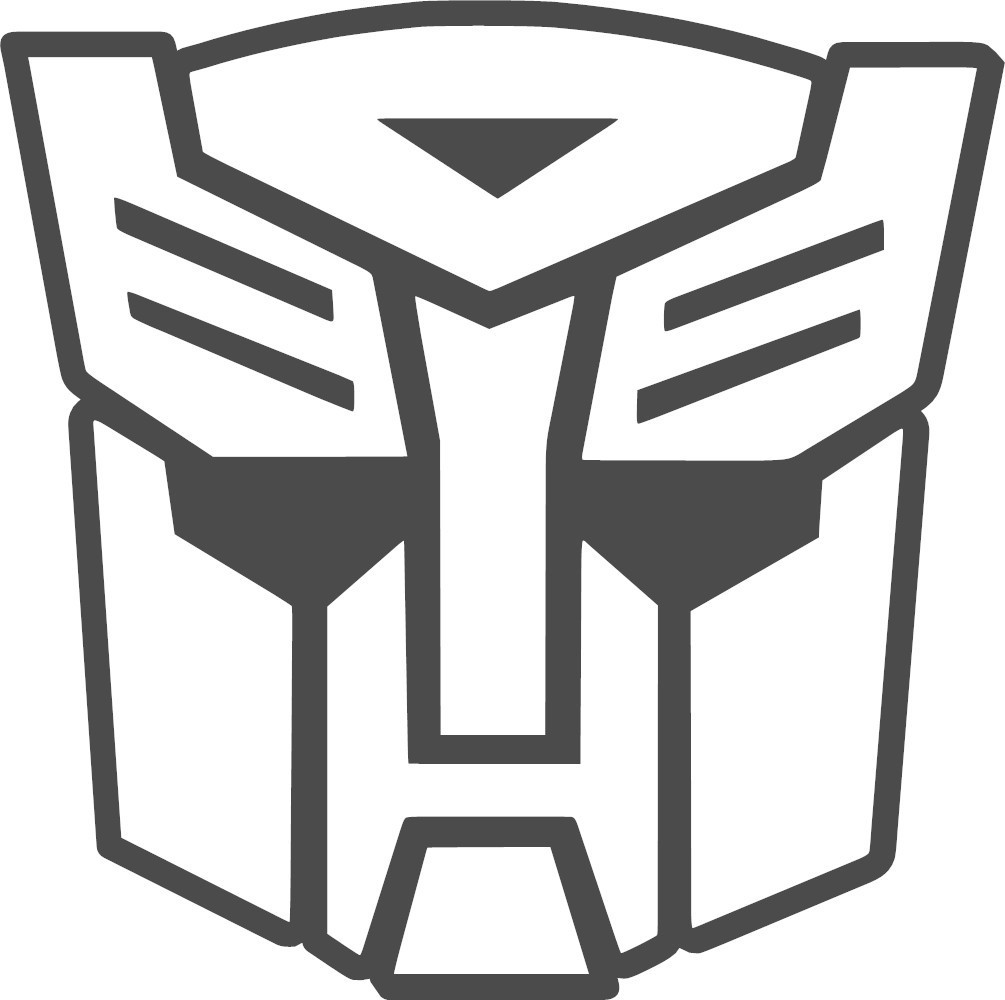 Outlined Transformers Autobot Decal Vinyl Sticker laptop helmet window wall door