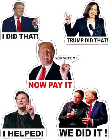 200PCS Trump I Did That Stickers Anti MAGA Stickers We Did That Funny Decal Anti